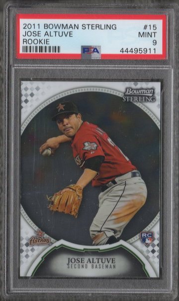 2011 Bowman Sterling Jose Altuve PSA 9