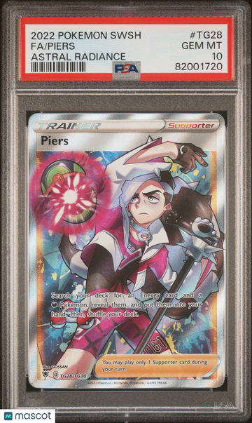 2022 Pokemon Sword & Shield Astral Radiance Piers Astral Radiance PSA 10 #TG28