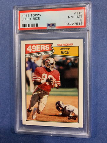 1987 Topps Jerry Rice PSA 8 NM-MINT