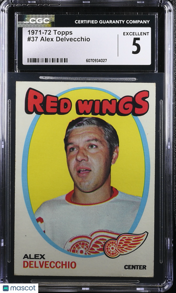 1971-72 Topps Alex Delvecchio #37 CGC 5