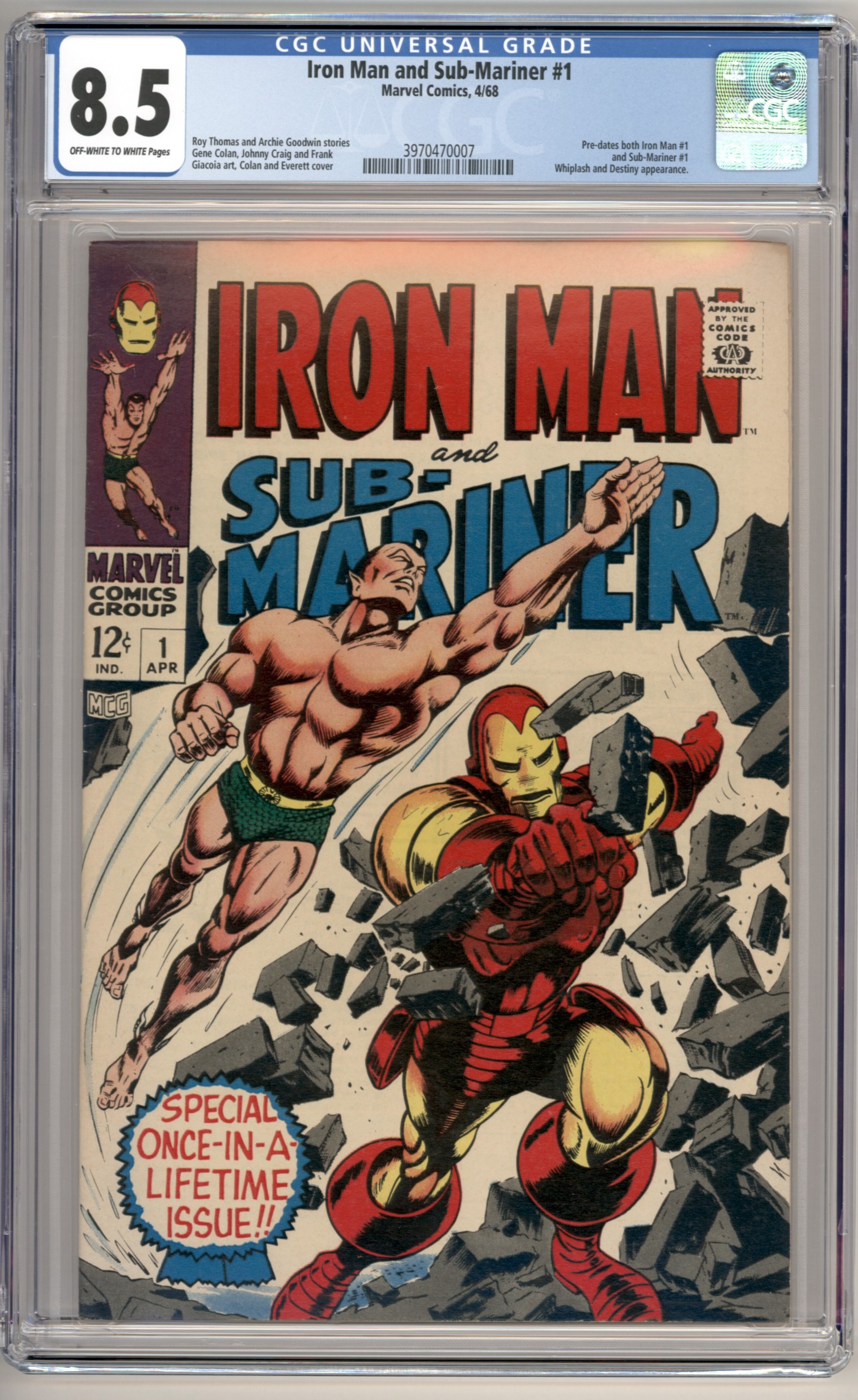 Iron Man and Sub-Mariner #1 April 1968 Marvel One-Shot $375