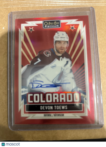 2025-26 O-Pee-Chee Platinum Devon Toews #R29 Retro Parallel/Variety Rookie Insert