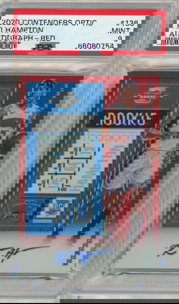 2020 Contenders Optic RJ Hampton Autograph Red #136 PSA 9 P1296