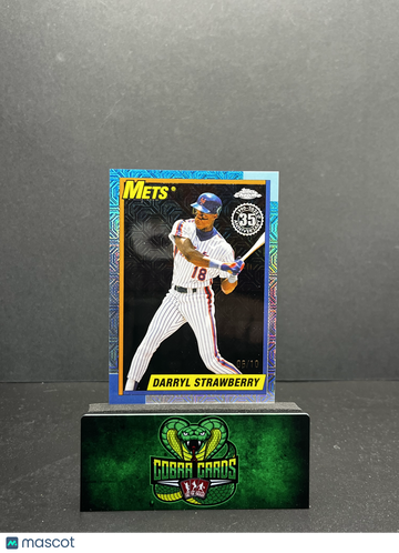 2025 Topps Chrome Update Darryl Strawberry #USQC-87 Black Mojo Refractor /10