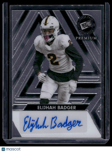 2024 Press Pass Premium Elijhah Badger #BA-EB1 Autographs AU,SN