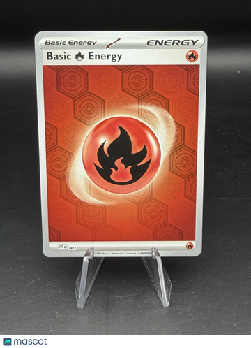 Pokemon 2023 Scarlet & Violet Basic Fire Energy Holo #002 - Near Mint or Better