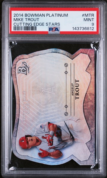 2014 Bowman Platinum Cutting Edge Stars Mike Trout #CESMTR PSA 9
