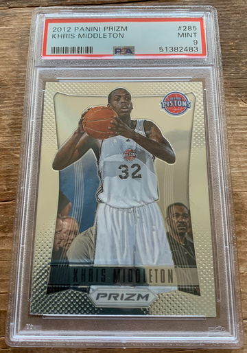2012 Panini Prizm Khris Middleton #285 PSA 9. All Star, NBA champ, Gold medalist.