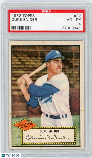 1952 Topps Duke Snider #37 PSA 4