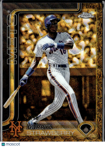 2023 Topps Chrome Gilded Collection Darryl Strawberry #35 Gold Etched