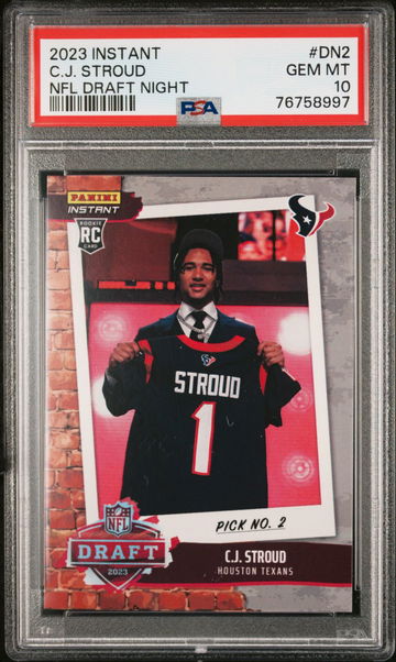 2023 PANINI INSTANT NFL DRAFT NIGHT #DN2 C.J. STROUD PSA GEM MINT 10