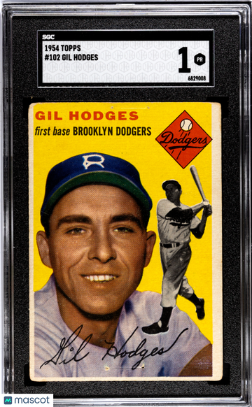 1954 Topps Gil Hodges #102 SGC 1