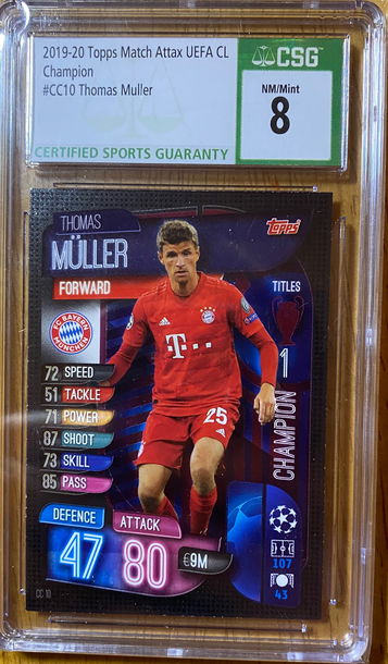 2019 Topps Match Attax UEFA CL Thomas Muller Champion CSG 8