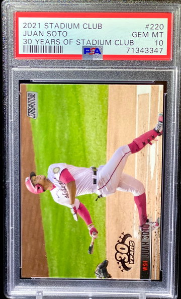 Juan Soto Stadium Club PSA 10 SSP /30 POP 1