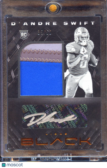 2020 Panini Black D'Andre Swift #208 /50 Patch RC