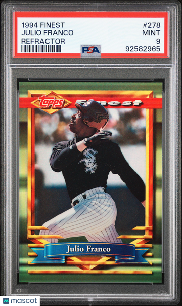 1994 Finest Julio Franco #278 Refractor PSA 9