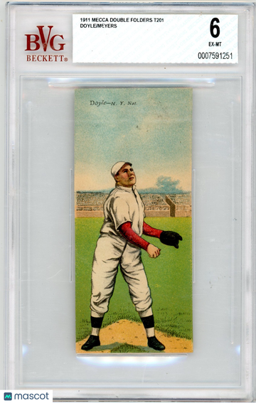 1911 Mecca Double Folders T201 Chief Meyers Larry Doyle #13 /Chief BVG 6