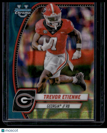 2024 Bowman University Chrome Trevor Etienne #177 Pink Lava Refractor