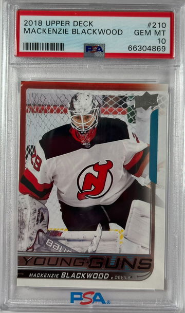2018 Upper Deck Mackenzie Blackwood Young Guns Rookie Card PSA 10 Gem Mint