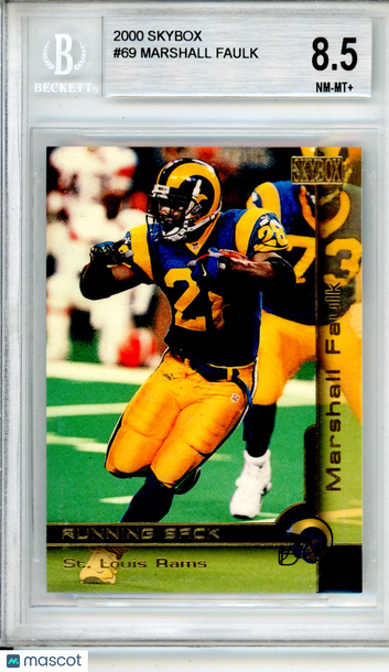 2000 SkyBox Marshall Faulk #69 BGS 8.5