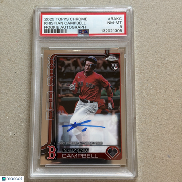 2025 Topps Chrome Kristian Campbell #RA-KC Chrome Rookie Insert PSA 8 Topps