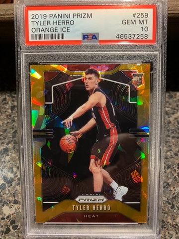 Tyler Herro Psa 10 2019 Panini Prizm Orange ice