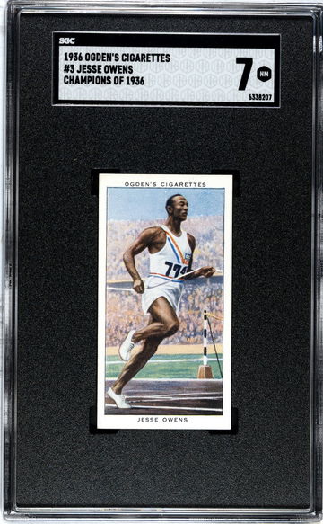 1937 Ogden's Cigarettes Jesse Owens #3 Champions of 1936 Track & Field HOF SGC 7