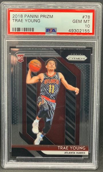 Trae Young 2018 Panini Prizm #78 Rookie PSA 10