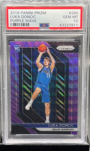 Luka Doncic 2018 Prizm Purple Wave PSA 10 Rookie RC #280