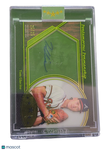2025 Topps Five Star Pentamerous Penmanship Tom Glavine #PP-TG Green /25