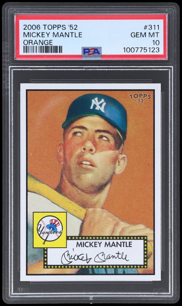 2006 Topps '52 Edition Mickey Mantle Orange PSA 10
