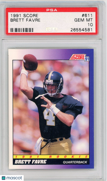1991 Score Brett Favre #611 PSA 10