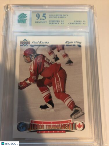 1991-92 Upper Deck Paul Kariya MNT 9.5