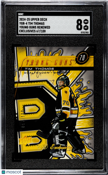 2024-25 Upper Deck Tim Thomas #YGR-4 Young Guns Renewed Exclusives SGC 8