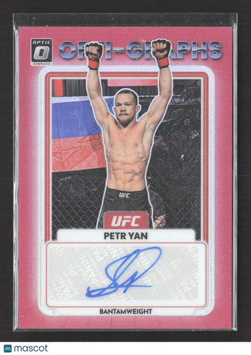 2023 Panini Donruss Optic UFC Opti-Graphs Petr Yan #OG-PYN Pink 178/199 Auto