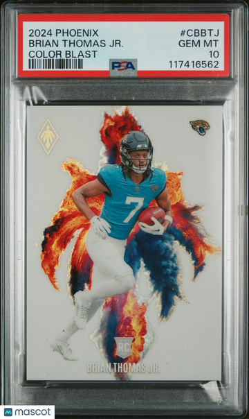 2024 Panini Phoenix Color Blast Brian Thomas JR. #CBBTJ Rookie PSA 10
