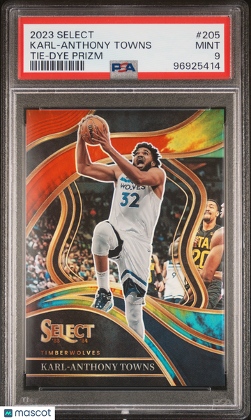 2023 Panini Select Karl-Anthony Towns #205 Tie Dye Prizm PSA 9