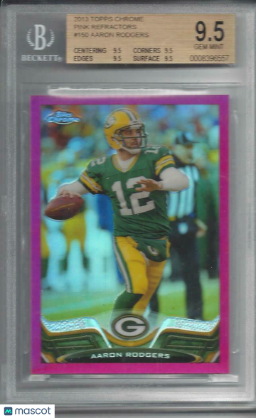 2013 Topps Chrome Pink Refractors Aaron Rodgers #150 BGS 9.5