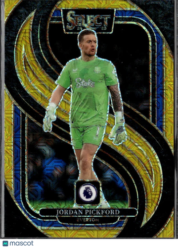 Jordan Pickford 2025 Panini Select Mezzanine Prizm Gold /10 Everton