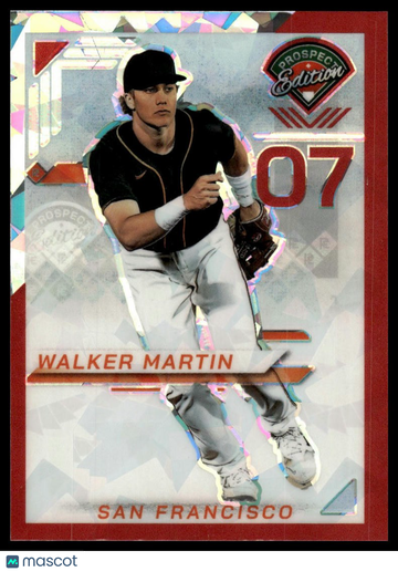 2025 Panini Prospect Edition Walker Martin #103 Holo Prospect Ticket - Red Ice