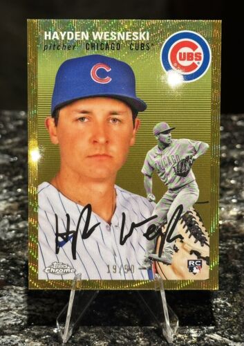 2023 Topps Chrome Platinum HAYDEN WESENSKI RC #/50 GOLD WAVE REFRACTOR Cubs
