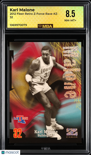 2012 Fleer Retro Z-Force Rave Karl Malone #Z-32 MBA 8.5