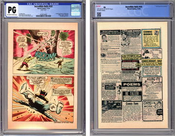 INCREDIBLE HULK #181 CGC-PG *SINGLE PG 4 ONLY* WOLVERINE 1ST FULL APPEARANCE 1974