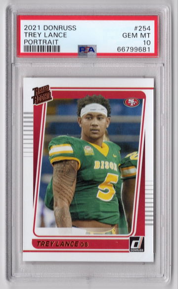 2021 Donruss Trey Lance Portrait #254 GEM MT PSA 10