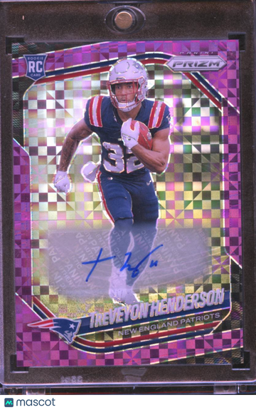 2025 Panini Prizm Football TreVeyon Henderson #343 Pink Shimmer /49 RC