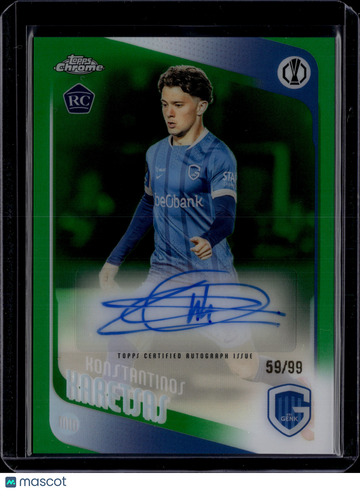 2026 Topps Chrome UEFA Club Competitions Konstantinos Karetsas #CA-KK Green /99 RC