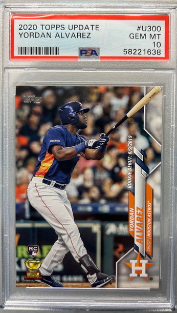 2020 topps update u300 yordan Alvarez rc psa 10 gem mint astros