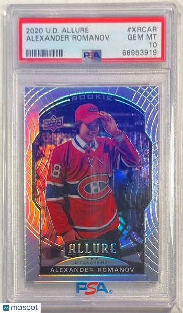 2020 Upper Deck Allure Alexander Romanov #XRCAR PSA 10