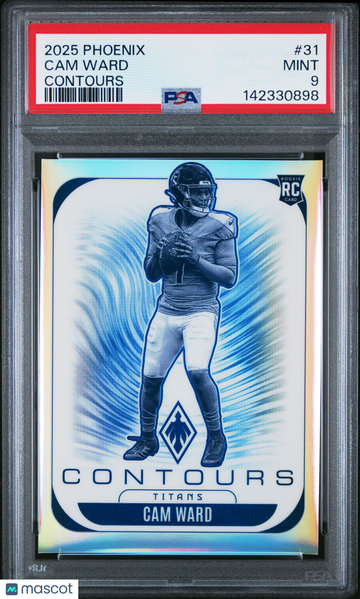 2025 Panini Phoenix Contours Cam Ward #31 Rookie PSA 9