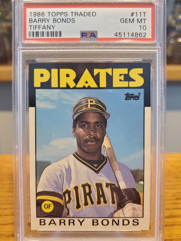 Barry Bonds 1986 Topps Tiffany #11T Traded RC